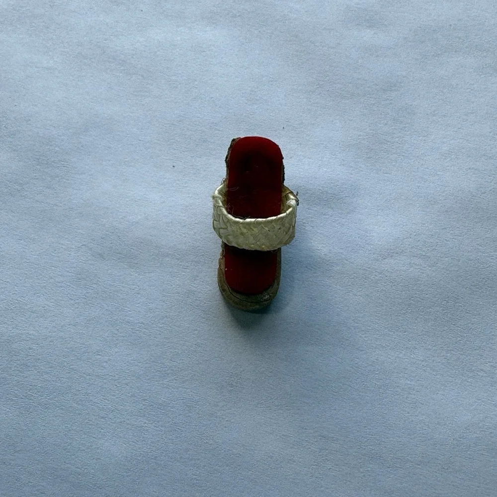 Barbie Gold And‎ Red Wedge Shoe—Single